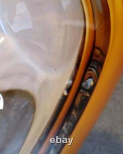 Grand vase en verre d'art Murano Sommerso vintage jaune blanc ITALIE 19 pièce d'énoncé