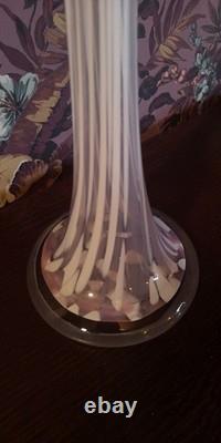 Grand vase en verre d'art en forme de Jack-in-the-Pulpit 31 Tourbillon soufflé à la main style Murano/Studio