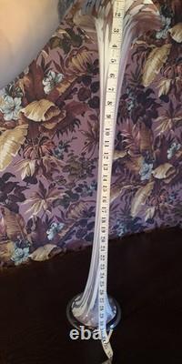 Grand vase en verre d'art en forme de Jack-in-the-Pulpit 31 Tourbillon soufflé à la main style Murano/Studio