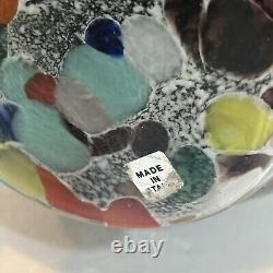 Grand vase en verre d'art italien vintage du milieu du siècle par Azzurra Maestri Vetrai