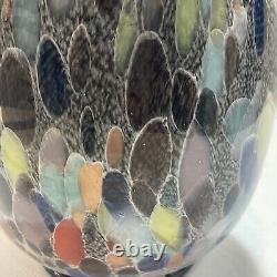 Grand vase en verre d'art italien vintage du milieu du siècle par Azzurra Maestri Vetrai