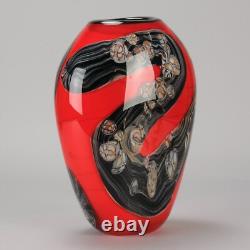 Grand vase en verre du milieu du 20e siècle intitulé Vase chinois par RSA Suède