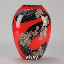 Grand vase en verre du milieu du 20e siècle intitulé Vase chinois par RSA Suède