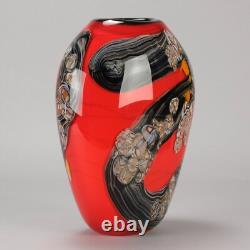 Grand vase en verre du milieu du 20e siècle intitulé Vase chinois par RSA Suède