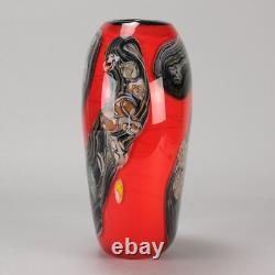 Grand vase en verre du milieu du 20e siècle intitulé Vase chinois par RSA Suède