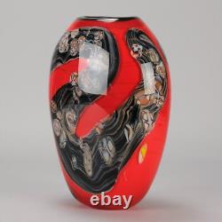 Grand vase en verre du milieu du 20e siècle intitulé Vase chinois par RSA Suède