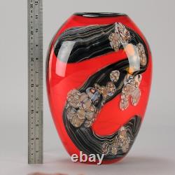 Grand vase en verre du milieu du 20e siècle intitulé Vase chinois par RSA Suède