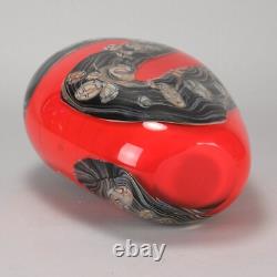 Grand vase en verre du milieu du 20e siècle intitulé Vase chinois par RSA Suède