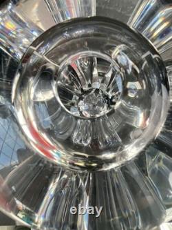 Grand vase en verre facetté signé Buxton et Kutch, 4 kg ! 7,5 pouces