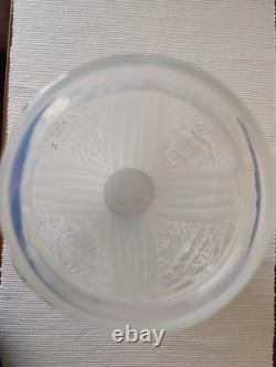 Grand vase en verre opalescent Art Déco français des années 30