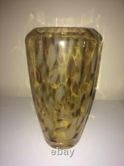 Grand vase en verre soufflé effet écaille de tortue