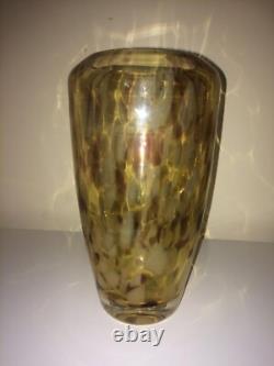 Grand vase en verre soufflé effet écaille de tortue