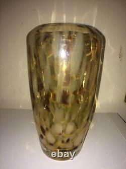 Grand vase en verre soufflé effet écaille de tortue