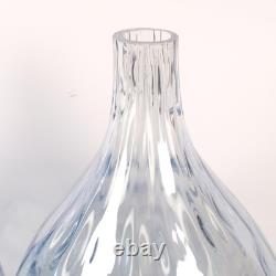 Grande paire de vases en verre fumé à relief RSW Wuidart & Co Suède 46 cm années 1950
