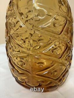 Hank Adams Blenko Ananas Vase Blown Art Glass 13