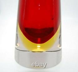 Huge Vintage Cedenese Da Ros Murano Étiquette Uranium Somerso Vase De Bouteille En Verre 15