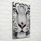 Impression Murale Tulup En Verre 70x140 Tigre Blanc