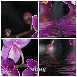 Impression sur verre 120x80cm Image d'art mural Asia Exotic Orchid Flower Grand Artwork