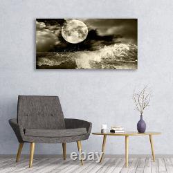 Impression sur verre Art mural 120x60 Image Image Paysage de nuit avec lune