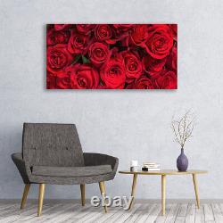 Impression sur verre Art mural 120x60 Image Photo Roses Florales