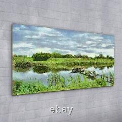 Impression sur verre pour mur, image de paysage peinte numériquement, art mural 100x50
