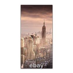 Imprimer sur verre, une photo de paysage urbain des bâtiments de la ville de New York Manhattan, format 50x100