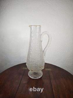 Jarre à orangeade antique victorienne en verre surélevé avec appliques prunts