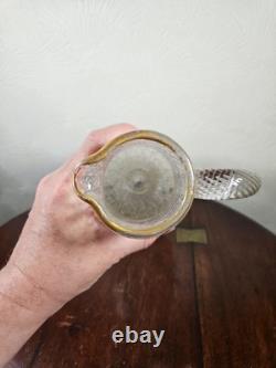 Jarre à orangeade antique victorienne en verre surélevé avec appliques prunts