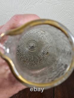 Jarre à orangeade antique victorienne en verre surélevé avec appliques prunts