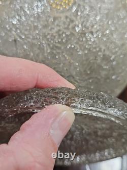 Jarre à orangeade antique victorienne en verre surélevé avec appliques prunts