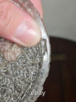 Jarre à orangeade antique victorienne en verre surélevé avec appliques prunts