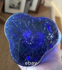 Josef Hospodka Vase lourd bleu et violet de Chribská, République tchèque