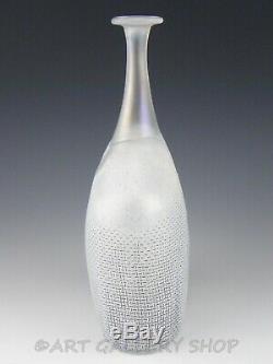 Kosta Boda Art Glass Bertil Vallien 9-1 / 4 Réseau Bouteille Vase Numéroté Rare