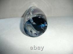 Kosta Boda Goran Warff Signé Saraband Art Glass Vase Blue Lake Las Vegas Resort