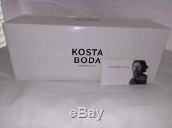 Kosta Boda Mirage Grand Vase Goran Warff Nouveau Dans La Boîte D'art En Verre Rouge Bordeaux Gris