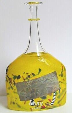 Kosta Boda Satellite Bertil Vallien Bottle Vase Yellow (ref8042)