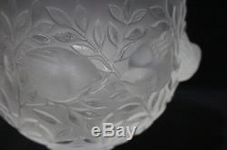 Lalique Elizabeth Art Vase À Pieds De Verre, 1960's, Excellent Etat