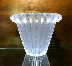 Lalique Royat De Rene Vase En Cristal 2ème Ed Milieu Du Siècle France Art Déco Signée