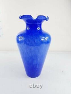 Large Vinture Italienne Murano Art Glass Sommerso Flavio Poli Style MCM Vase 1960s