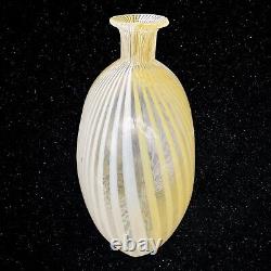 Le Vase D'oreiller En Verre De Murano Filigrana De Dino Martens Aureliano Toso Vase