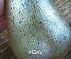 Loetz Art Glass Vase Avec Taches D'huile Évasé Sur Nice