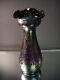 Loetz Art Glass Vase Violet Phanomen Art Nouveau Spot Withflared Huile & Design Crimp