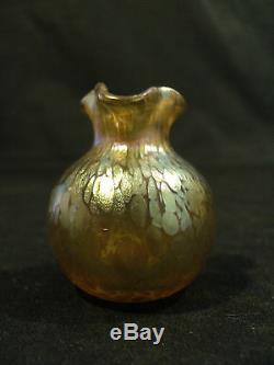 Loetz Art Nouveau Art Verre Artisanal En Verre Vase Miniature