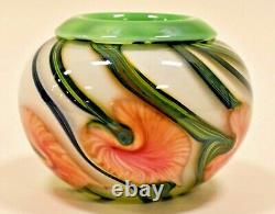 Lotton Studios Jerry Heer Art Glass Vase Signé Daté De 2002