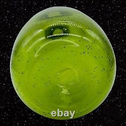 MCM Blenko Ensemencée Olive Vert Blown Bouteille En Verre Vase Petite Bouche 12.75