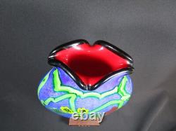 Magnifique grand vase en verre d'art de style Murano pour studio