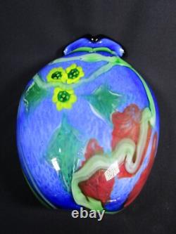 Magnifique grand vase en verre d'art de style Murano pour studio