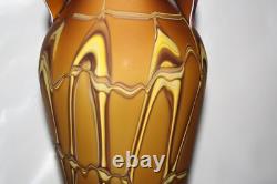 Magnifique vase en verre artistique multicouche signé Essie Zareh de 17 pouces soufflé à la main Baijab