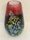 Magnifique Vase En Verre D'art Vibrant De Shawn Messenger