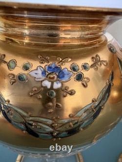 Magnifiques vases anciens de Bohême en forme de trompette